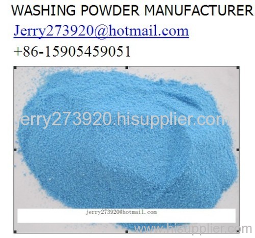 Blue detergent powder