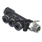 Male Triple branch pneumatic tubing fittings