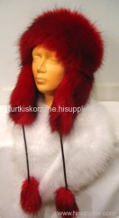 Fox fur caps / winter hats