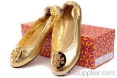 classic model Sheepskin leather ballet flat shoes looks shiny