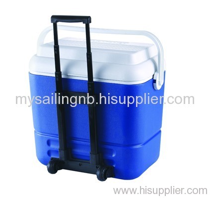 Cooler Box with retractable handle and wheels
