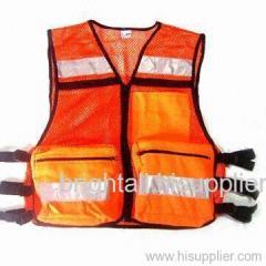 Safety Vest Orange Mesh