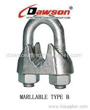Galv. Malleable wire rope clip type B, Wire rope clamp