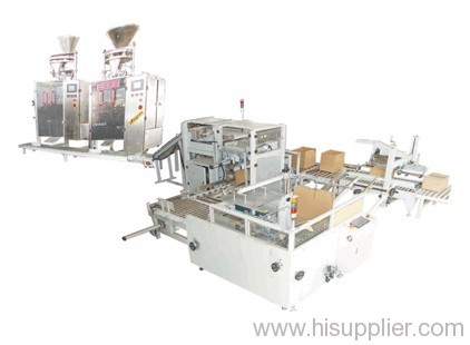 Bag into carton packaging machine/case packing machine/case sealing machine