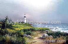 lighthouse oil painting