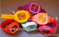colorful silicone jelly watch