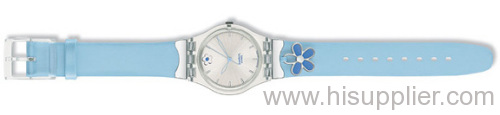 light blue silicone watch