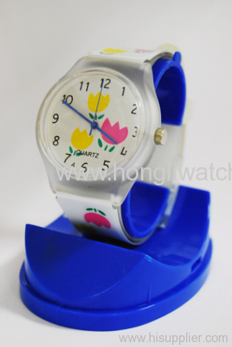 fashion bule silicone watch