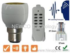 Wireless RF B22 light Bulb Cap Socket Remote Control lamp holder switch