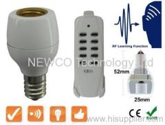Wireless RF E14 light Bulb Cap Socket Remote Control lamp holder switch