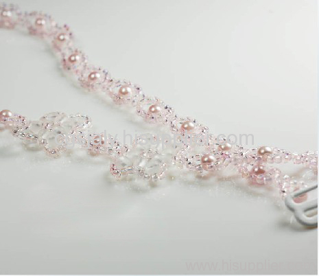 fashion handmade beaded bra strap