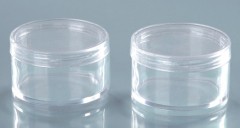 transparent plastic cosmetic jar