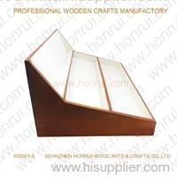 wooden leather display