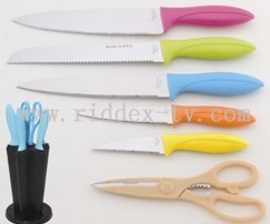 6pcs knives set with PP block