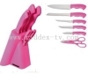 6pcs knives set with PP block