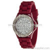 fashion red color silicone watch