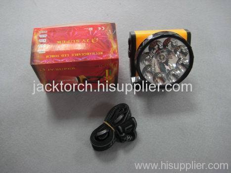JY-8320 rechargeable head torch,9led head lamp