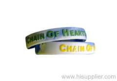 Embossed Silicone Rubber Bracelet and Wristband Bands