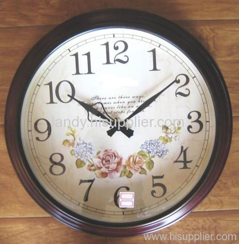 Solid wood wall clock