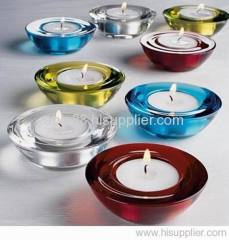 colored candle holder