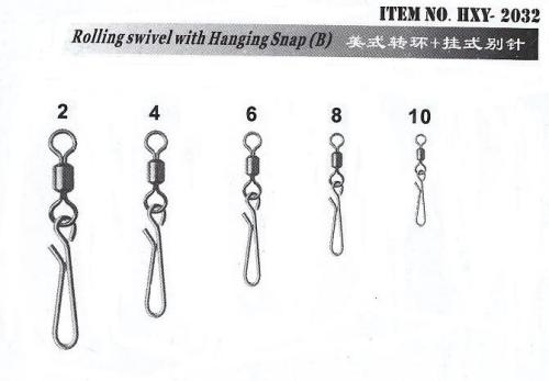 Rolling Swivel with Hanging Snap