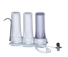 undersink triple top counter water filter