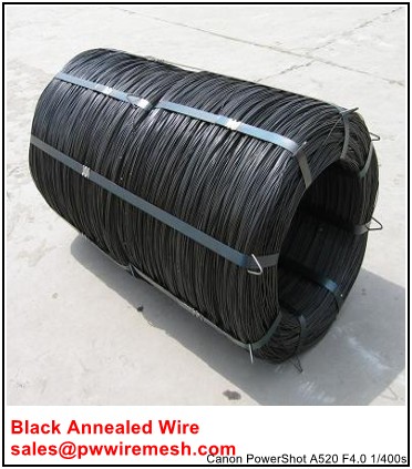 small coil black iron wire