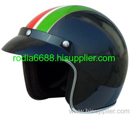 ECE Open Face Fiberglass Motorcycle Helmet