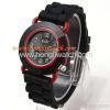 black mens silicone watch