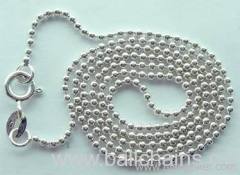 3# 2.4mm silver ball chain with spring clasp