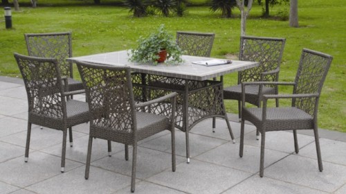 Plastic stone table