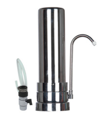 single counter top stainless steel water filter