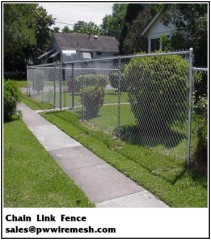 black chain link fence