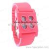 pink silicone jelly watch