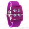 purple silicone jelly watch