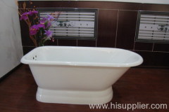 pedestal roll top in one side bathtub