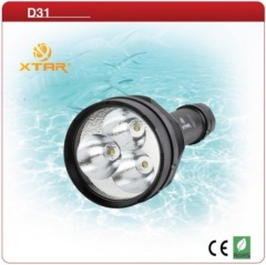 2300 lumens LED Diving torches XTAR D31