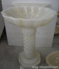 white onyx bathroom pedestal sink