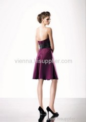 Elegant Satin Sweetheart neckline knee-length evening dress Sov613