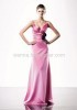 Elegant Satin V-neck Floor-length Column Evening dress SOV619