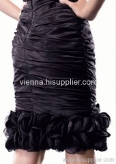 Elegant Taffeta Sweetheart neckline knee-length evening dress