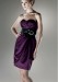 Fashion Satin Sweetheart neckline Column silhouette Above knee-length evening dress