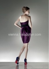 Fashion Satin Sweetheart neckline Column silhouette Above knee-length evening dress