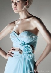 Elegant Chiffon Sweetheart neckline Floor-length evening dress
