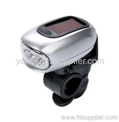 Dynamo/Solar mini LED bicycle flashlight