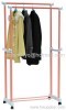 Double adjustable garment rack clothes hanger