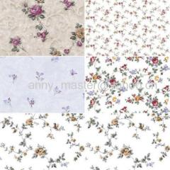 PVC Vinyl wallpaper ,Floral Meter Wallpaper