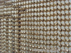 Faceted ball chain curtain