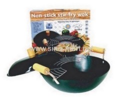 Non stick stir fry wok