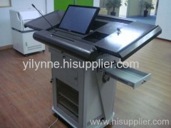 lectern,podium,desk,table,multimedia podium for teaching,smart lectern